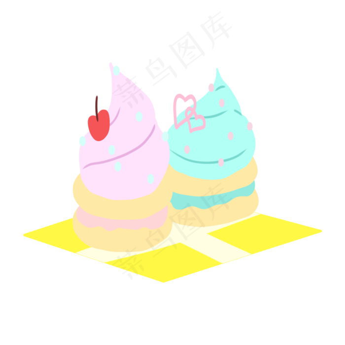 水果蛋糕图案插图