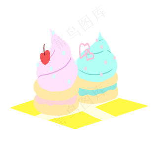 水果蛋糕图案插图