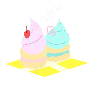 水果蛋糕图案插图