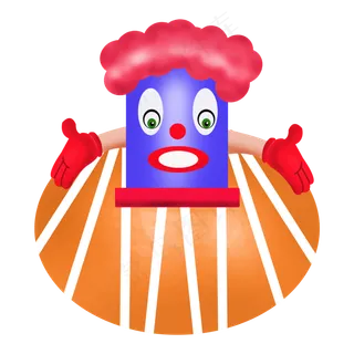 愚人节卡通小丑插图