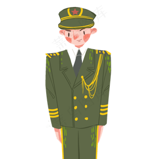 建军节国庆节军人元素