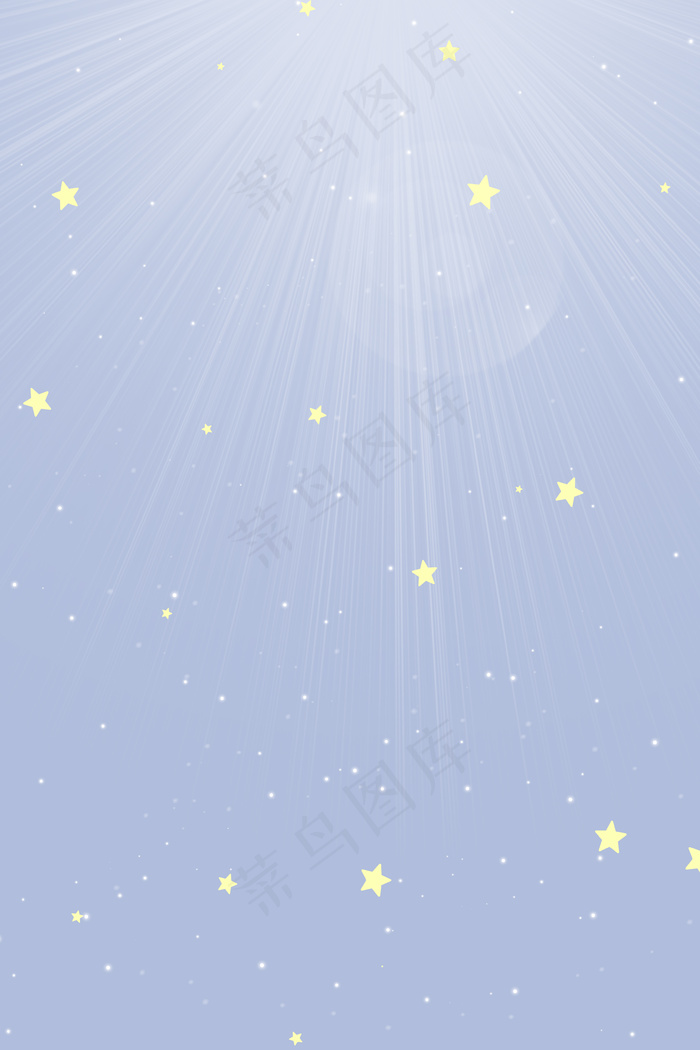 蓝色背景下的星星清新风格H5背景