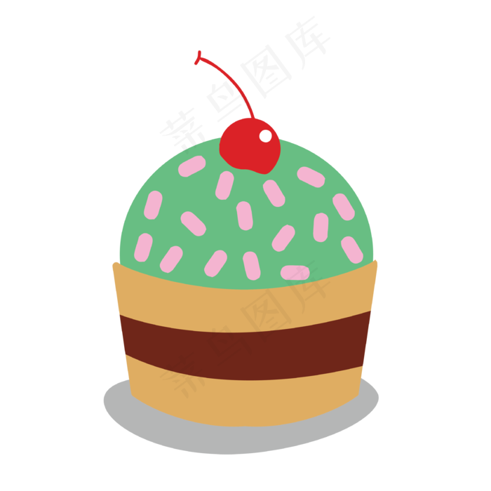 薄荷味水果小蛋糕