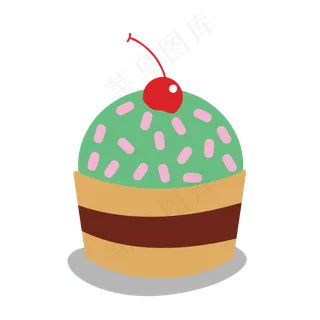 薄荷味水果小蛋糕