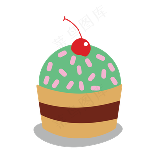 薄荷味水果小蛋糕