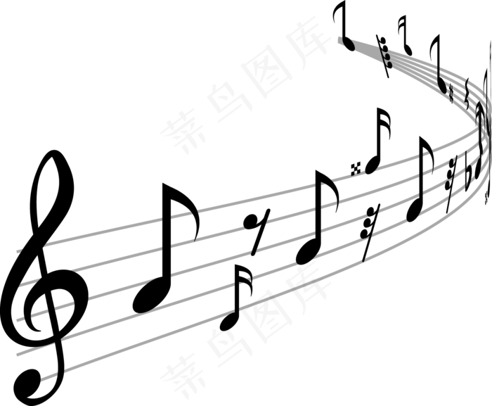 卡通矢量五线谱素材图,免抠元素(1668*1374px 72 dpi )eps,ai矢量模版下载