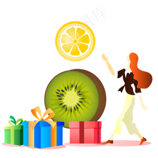 卡通时尚的女孩子