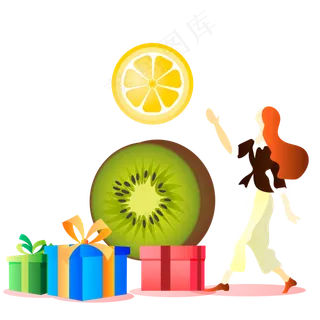 卡通时尚的女孩子