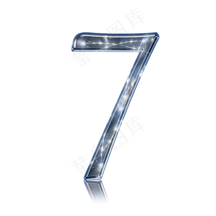 星空水晶数字7(2000*2000px 	      )psd模版下载