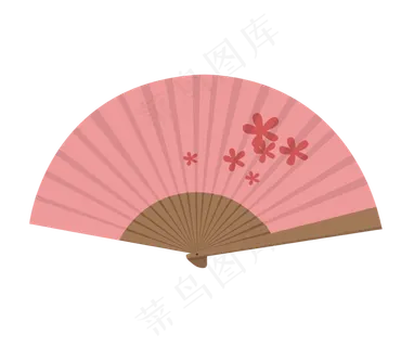 一把日式樱花折扇,免抠元素