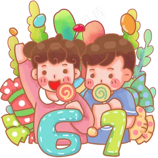 吃棒棒糖的儿童