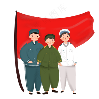 创意军人卡通形象设计元素