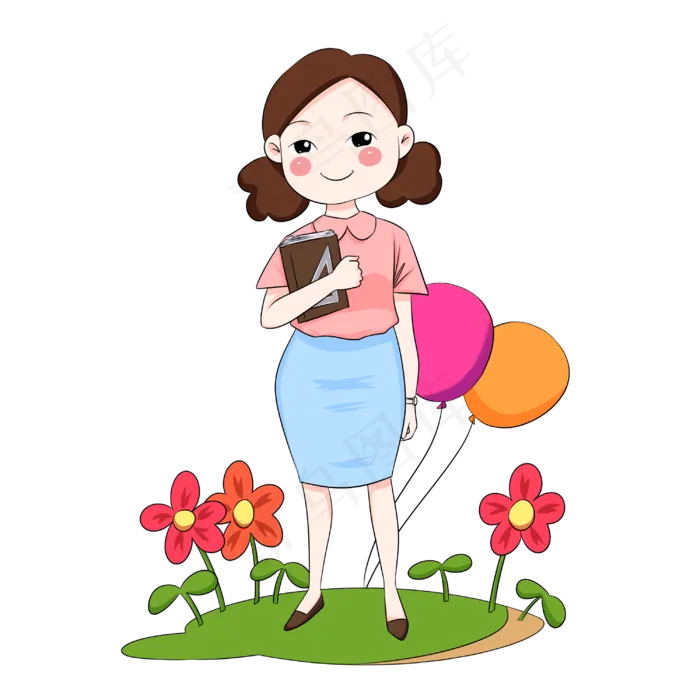 教师节主题老师人物卡通图,免抠元素