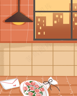 手绘卡通家居室内装饰免扣元素