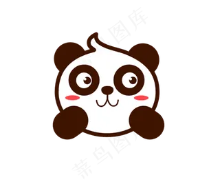 儿童节黑白逗比可爱呆萌熊猫卡通,免抠元素