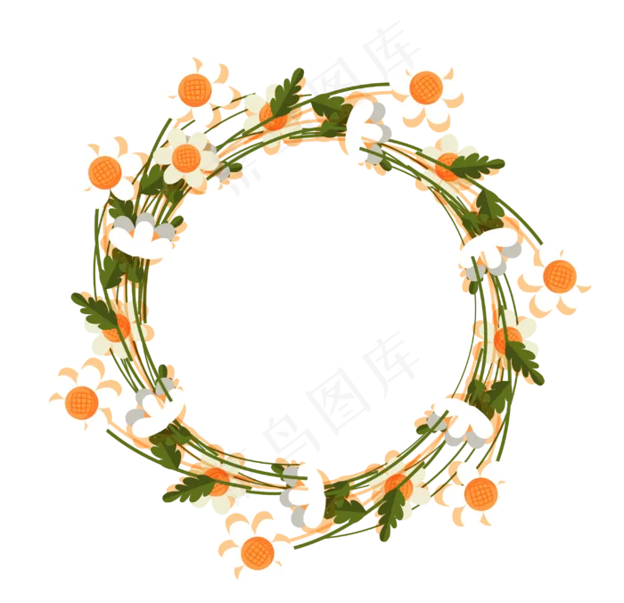 太阳花花环免抠矢量图(731X706)eps,ai矢量模版下载