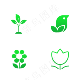 绿色生态植被免抠图