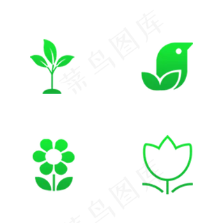 绿色生态植被免抠图