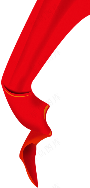 红色丝带,免抠元素
