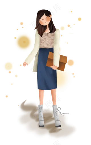 秋装冬装都市时尚上班族,免抠元素