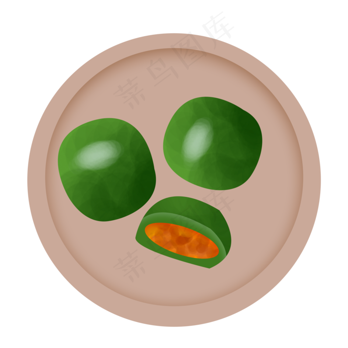 清明节青团装饰插画