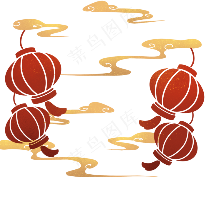 庙会元宵灯笼祥云(2347X2300(DPI:300))psd模版下载