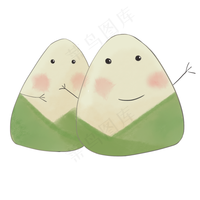 小粽子的卡通插画