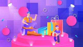 618购物男人狂欢节年中大促电商横幅配图