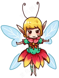 童话角色精灵女孩花仙子
