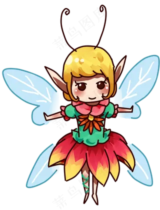 童话角色精灵女孩花仙子