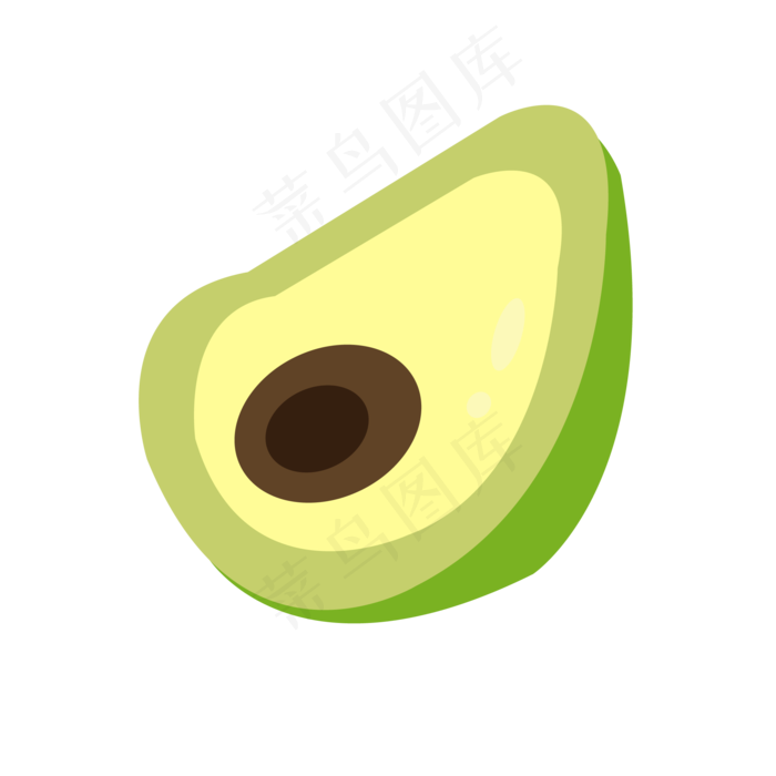 绿色牛油果装饰插画