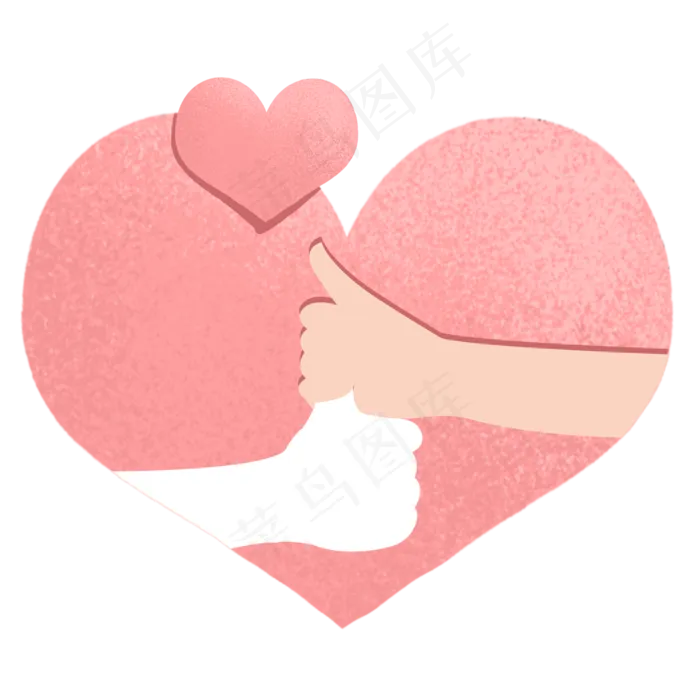 爱心手牵手的父亲节手势