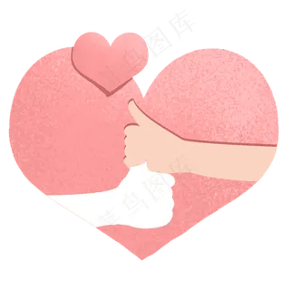 爱心手牵手的父亲节手势