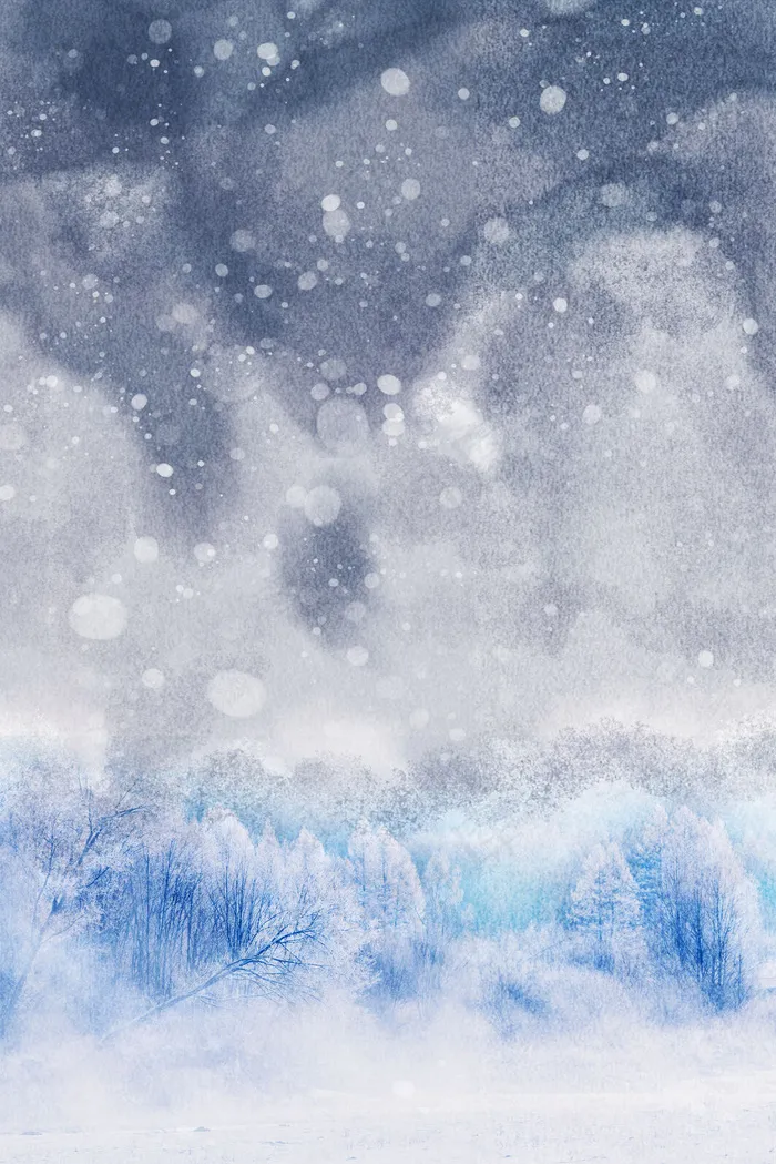 大寒冬季节气psd分层banner(3545*5315px 	      )psd模版下载