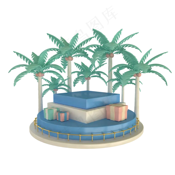 c4d电商活动舞台(3000*3000px 300 dpi )