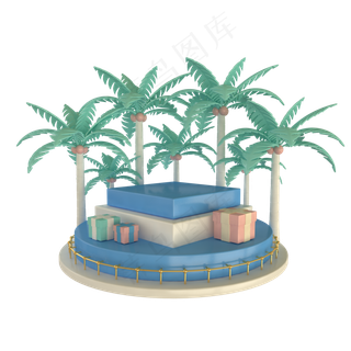 c4d电商活动舞台