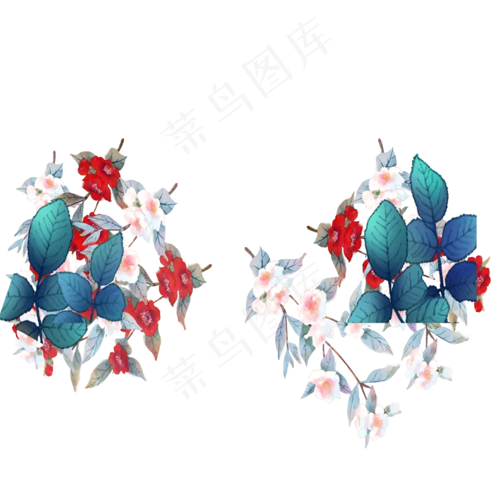 国潮花卉(2000*2000px 300 dpi )psd模版下载