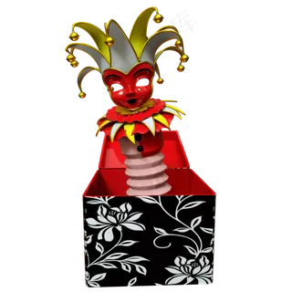 愚人节小丑盒子,免抠元素