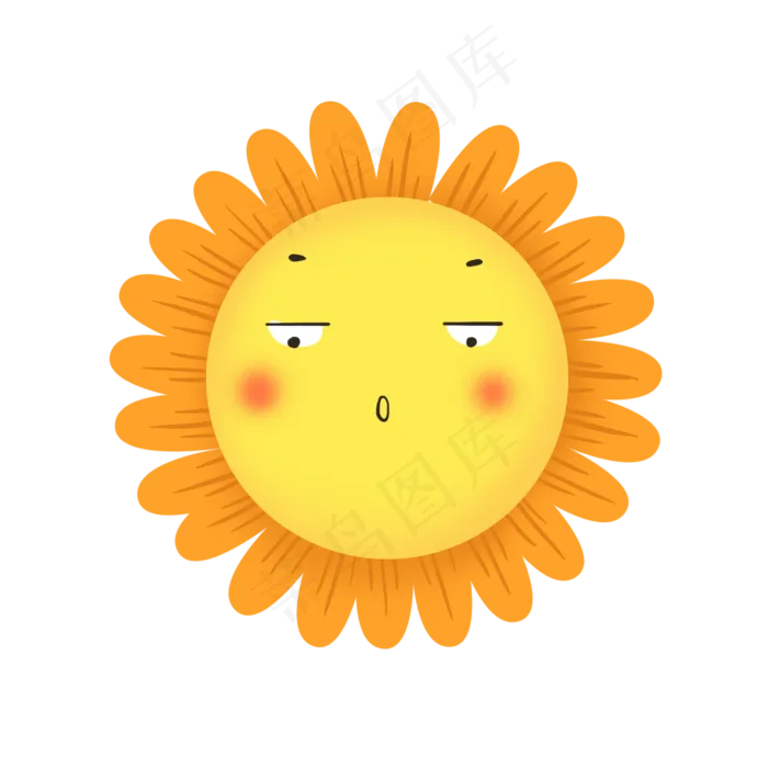 可爱卡通儿童太阳花(2000X2000(DPI:300))psd模版下载