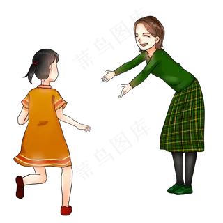 母女亲情家人母亲节团圆回家拥抱