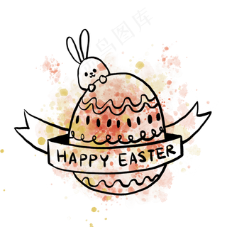 复活节创意涂鸦彩蛋PNG免抠素材