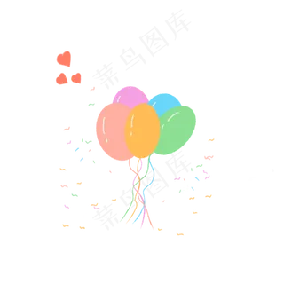 儿童节彩色气球装饰