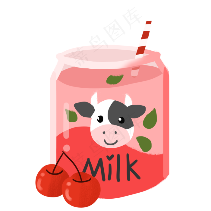 夏天牛奶免扣元素