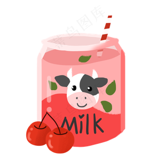 夏天牛奶免扣元素