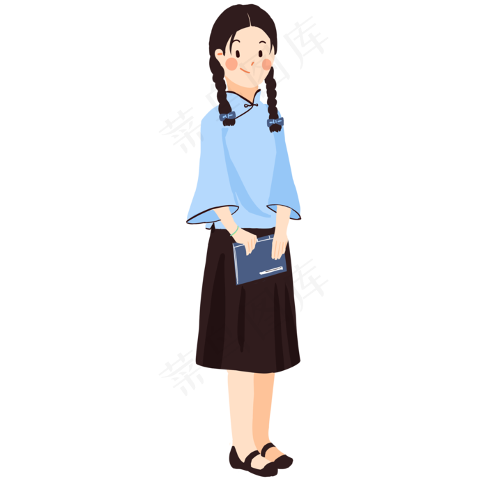 五四青年节民国女学生,免抠元素(2000X2000(DPI:300))psd模版下载