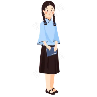 五四青年节民国女学生,免抠元素