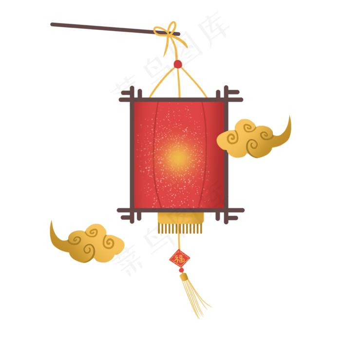 春节装饰红灯笼新年鼠年红色,免抠元素(2362X2362(DPI:300))psd模版下载