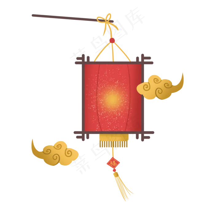 春节装饰红灯笼新年鼠年红色,免抠元素(2362X2362(DPI:300))psd模版下载