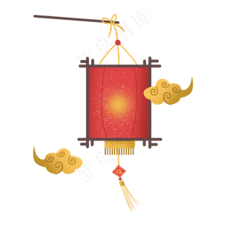春节装饰红灯笼新年鼠年红色,免抠元素