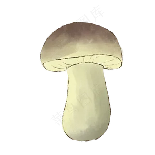 香菇小香菇手绘装饰图案